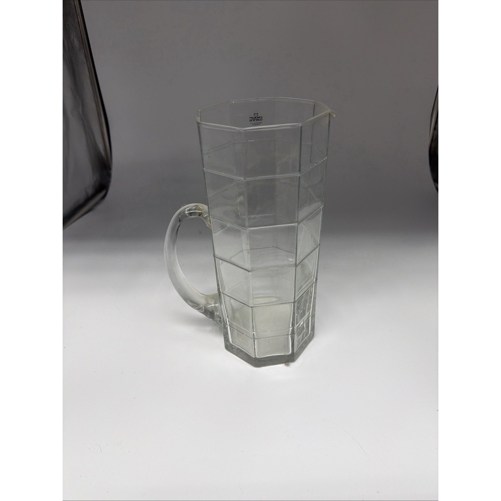 Crown Corning pitcher is handblown in Thailand and features a distinct geometric